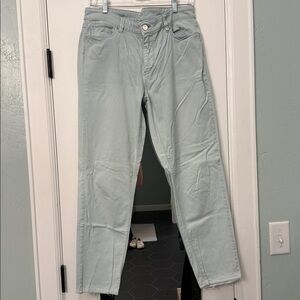 White House Black Market Light mint colored mid-Waisted Pants size 8
